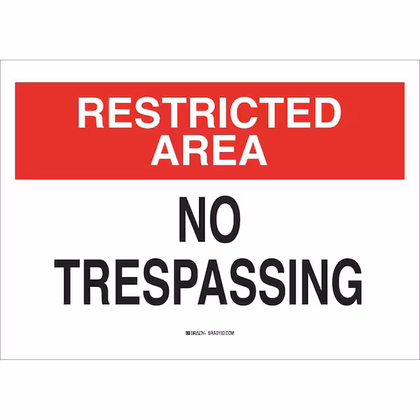 Admittance Sign, 10X14